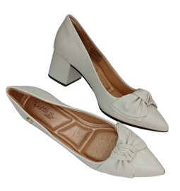 Scarpin Baunilha Laço - Imagem 2