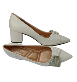 Scarpin Baunilha Strass