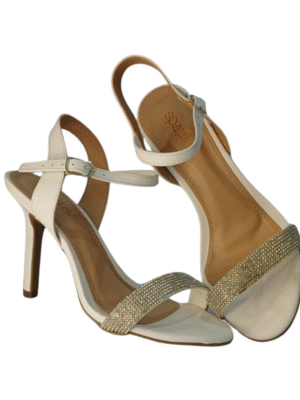 Sandália Branca Strass